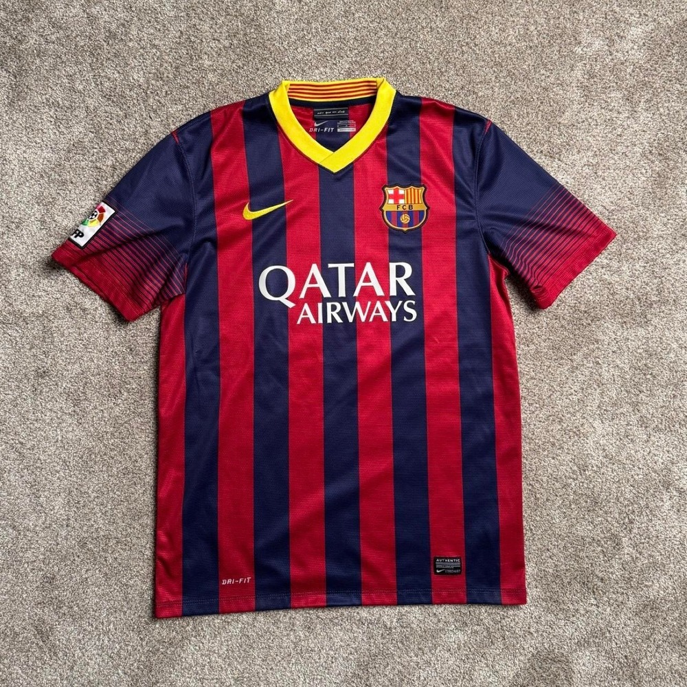 FC BARCELONA 2013-2014 NIKE AUTHENTIC HOME JERSEY SHIRT